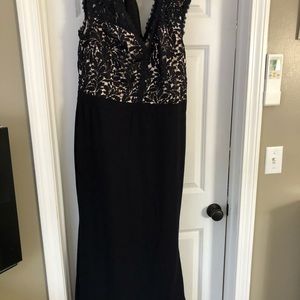 Long navy dress